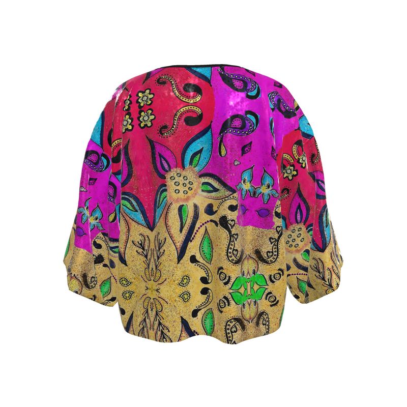 Floral Fiesta Velvet Kimono